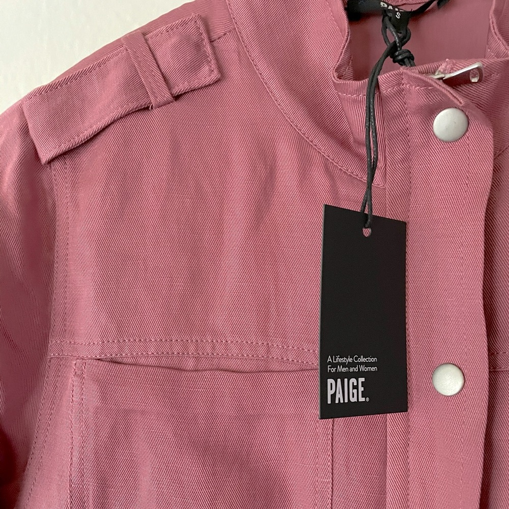 PAIGE “Ryland” Jacket in “Dark Rose” Print - Picture 4 of 14